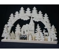 Arcata El. Illuminato Con Chiesa E Coro Lxa = 50x31cm Nuovo Arco di Luci