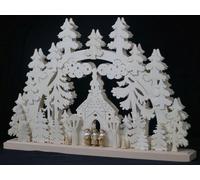 Arcata El. Illuminato Con con Sua Chiesa E Coro B x H=50x34cm Nuovo