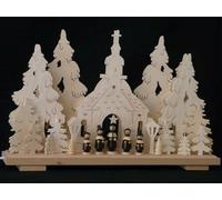 Arcata El. Illuminato Con Coro E Chiesa Lxa = 50x32cm Nuovo Arco di Luci