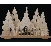 Arcata El. Illuminato Con Coro E Chiesa Lxa = 50x32cm Nuovo Arco di Luci