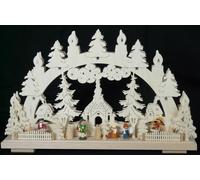 Arcata El. Illuminato Mercatino di Natale Piccolo B x H=50x31cm Nuovo Arco Luci