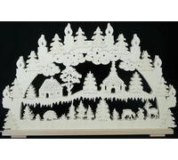 Arcata Magia D'Inverno Grande B x H=70x45cm Nuovo Arco di Luci Finestra Legno