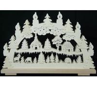 Arcata Magia D'Inverno Piccolo Lxa = 50x33cm Nuovo Arco di Luci Finestra Legno