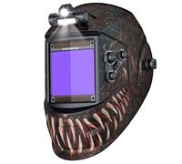 ARCCAPTAIN 10 x 9,3 cm, casco per saldatura auto oscurante, ad energia solare, cappuccio per saldatura a colori veri, casco per saldatore con chiarezza ottica 1/1/1/1, 4 sensori ad arco largo 4/5-9/9