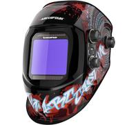 ARCCAPTAIN Caschi per saldatura automatici a colori reali completamente automatici con campo visivo extra grande 10 x 9 cm, caschi per saldatura a colori reali con ombra larga 4/9-13 per ARC TIG MIG