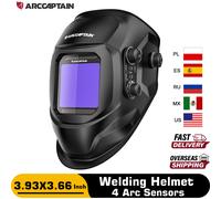 ARCCAPTAIN Maschera per saldatura MIG MAG TIG Casco per saldatura Tappo per il viso Alimentato a celle solari Oscuramento automatico Casco per saldatura Maschera per saldatura