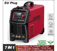 ARCCAPTAIN Saldatrice Tig AC/DC 7 in 1 220V 200A Inverter TIG/StickPulse Alluminio Quadrato/Onda Triangolare/Spot MultiProcesso