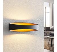 Arcchio Applique a LED Jelle, 44 cm, nero/oro, su/giù Arcchio
