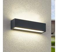 Arcchio Applique a LED Lengo, 25 cm, a 2 luci, antracite, CCT Arcchio