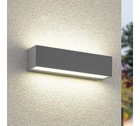 Arcchio Applique a LED Lengo, 25 cm, grigio, a 2 luci, CCT Arcchio