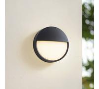 Arcchio Applique da esterni LED Gravo, Ø 25 cm, nera, IP65 Arcchio