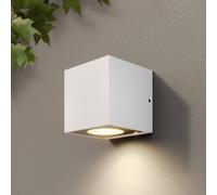 Arcchio Applique da esterno LED Tassnim, a 1 luce, bianca, IP65 Arcchio