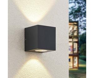 Arcchio Applique da esterno LED Tassnim, a 2 luci, antracite, IP65 Arcchio