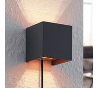 Arcchio applique Zuzana, angolare, nero, spina, 10 cm Arcchio