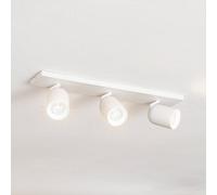 Arcchio faretto Brinja, bianco, angolare, Ø 7 cm, 3 luci, GU10 Arcchio