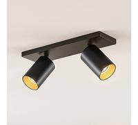 Arcchio Faretto Brinja, nero, angolare, Ø 6 cm, 2 luci, GU10 9928018