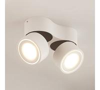 Arcchio Faretto da soffitto a LED Rotari, bianco, 2 luci, 2270 lm Arcchio