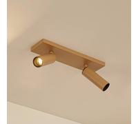 Arcchio Faretto da soffitto Brinja Slim, marrone, a 2 luci, GU10 MR11 Arcchio