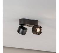 Arcchio Faretto da soffitto LED Rotari, 1240 lm, a 2 luci, nero Arcchio
