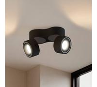 Faretto, spot 'Rotari' dimmerabile (Moderno) colore Nero, in Alluminio ad es. Corridoio (2 luci, lampadina inclusa) di Arcchio | Lampada da incasso, plafoniera, applique