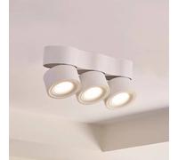 Arcchio Faretto da soffitto LED Rotari, lenti, a 3 luci, bianco 9928168