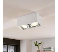 Arcchio Faretto da soffitto Mabel, a 2 luci, 27 cm, bianco, GU10 Arcchio