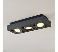 Arcchio Faretto da soffitto Ronka, 50 cm, a 3 luci, grigio, GU10 Arcchio