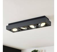 Arcchio Faretto da soffitto Ronka, 65 cm, a 4 luci, grigio, GU10 Arcchio
