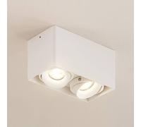 Arcchio Faretto Kubika, 19 cm, bianco, a 2 luci, metallo Arcchio