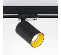 Arcchio faretto su binario Brinja, nero, Ø 6 cm, trifase Arcchio