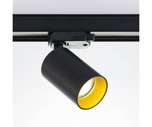 Arcchio Faretto su binario Brinja, nero, Ø 6 cm, trifase Arcchio
