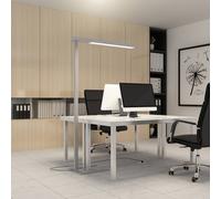 Arcchio Lampada da terra per ufficio Susi a LED, set di 2, argento, sensore Arcchio