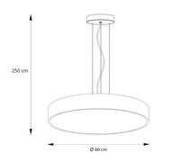 Arcchio Lampada LED a sospensione Vanida, bianco, Ø 60 cm, su/giù Arcchio