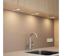 Arcchio Lampade LED per mobili Nortra, set di 3, grigio, alluminio Arcchio