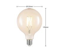Arcchio Lampadina LED G125 E27, 8 W, 2.700 K, filamento trasparente, dimmerabile Arcchio