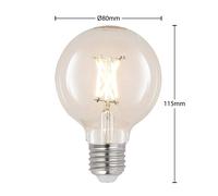 Arcchio Lampadina LED G80 E27, 4 W, 2.700 K, filamenti, dimmerabile Arcchio