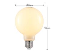 Arcchio Lampadina LED G95 E27, 4 W, 2.700 K, opalina, dimmerabile Arcchio