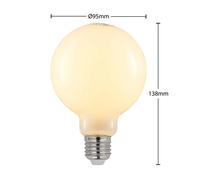 Arcchio Lampadina LED G95 E27, 8 W, 2.700 K, opalina, dimmerabile Arcchio