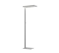 Arcchio Lampadine LED piantana da ufficio argento, bianco, dimmerabile | lampada da pavimento ufficio2 luces, Moderno, 4000 K bianco universale, in Alluminio per Studio, Ufficio