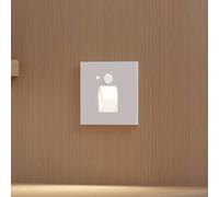 Arcchio Luci LED da incasso Neru, 7 cm, bianco, angolare, sensore Arcchio