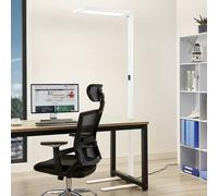 Arcchio Nelus piantana LED ufficio sensore, bianco Arcchio