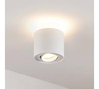Arcchio plafoniera Walisa, Ø 10 cm, bianco, metallo, GU10 Arcchio