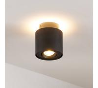 Arcchio plafoniera Walisa, Ø 10 cm, nero, metallo, GU10 Arcchio
