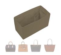 ArcDiary ArcDiay, organizzatore per borse, design multitascabile, pieghevole, realizzato a mano in nylon e raso, setoso e liscio, può essere utilizzato per molte borse (grigio etoupe medio)