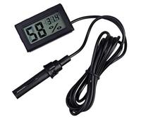 ARCELI 2-in-1 LCD digitale con termometro e igrometro incorporato per incubatore di rettili Acquario - nero