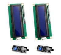 ARCELI 2 pezzi 16x2 display modulo LCD con interfaccia I2C 2x16 caratteri DC 5V compatibile con Arduino e Raspberry Pi, sfondo blu e caratteri bianchi