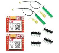 ARCELI 2 x modulo GPRS GSM, modulo breakout Interfaccia seriale TTL 3,7~4,2V Quad-Band 850/900/1800/1900MHz Slot per scheda SIM A bordo con antenna