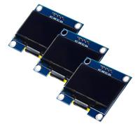 ARCELI 3 pezzi 1,3 pollici display OLED I2C modulo IIC, chip 128X64 pixel schermo modulo di visualizzazione con caratteri bianchi compatibile con Arduino e Raspberry Pi