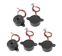 ARCELI 5 Pcs DC 3-24V 85dB Allarme sonoro elettronico nero 23 x 12 mm