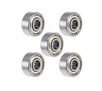 ARCELI 5Pcs 623ZZ Cuscinetti a sfere a gola profonda 10mm x 3mm x 4mm Tono argento